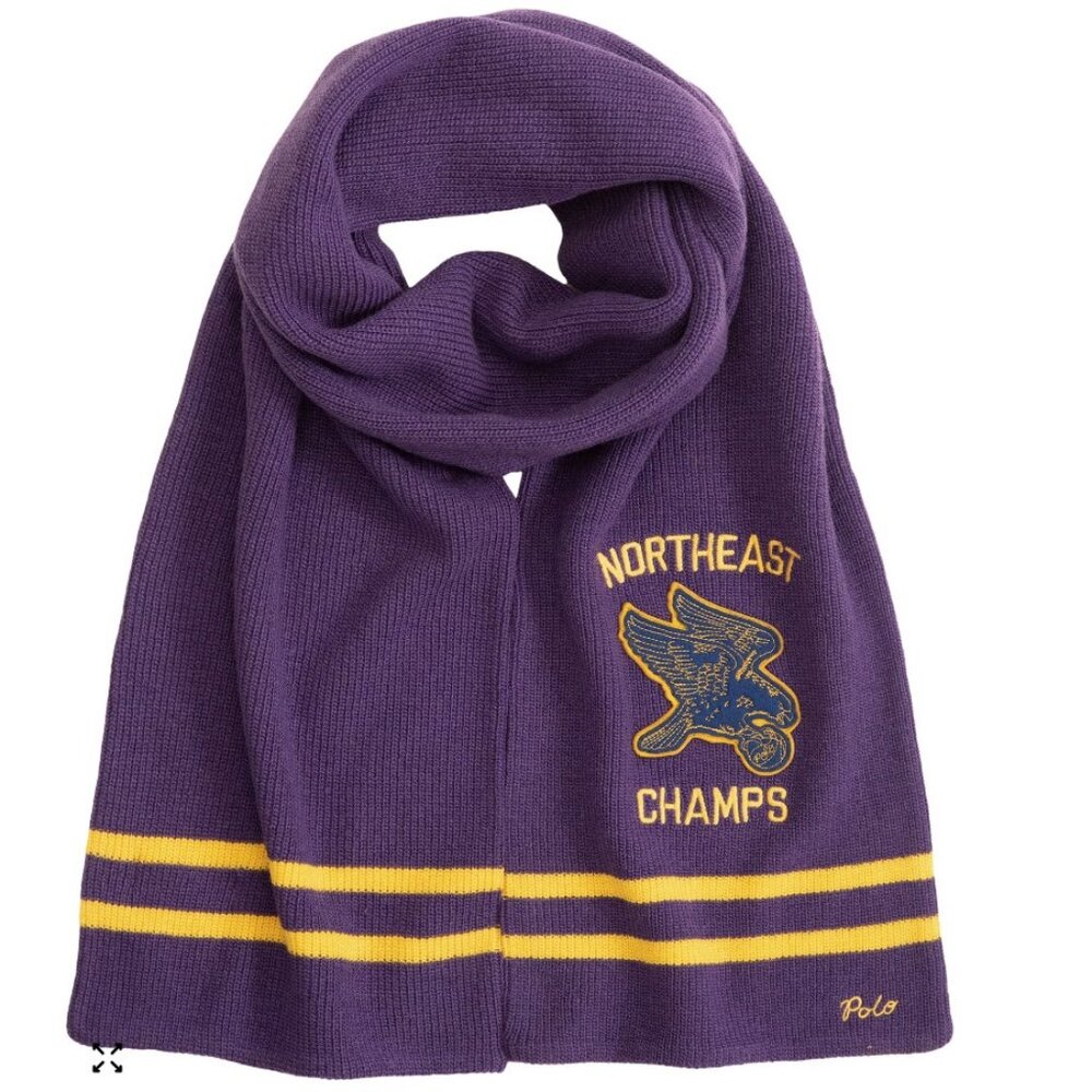 Polo Ralph Lauren Northeast Champs Ball Team Scarf Purple